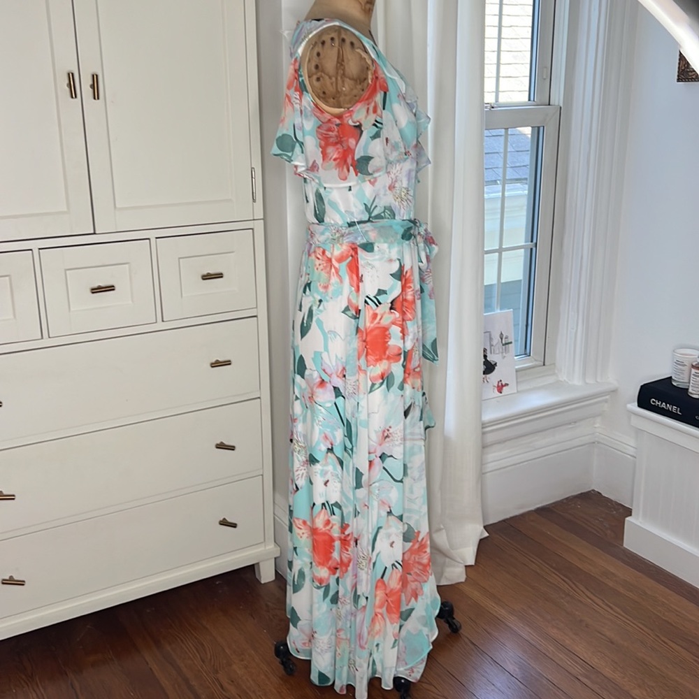 Calvin Klein Floral Maxi Dress Size 4 - Picture 3 of 8